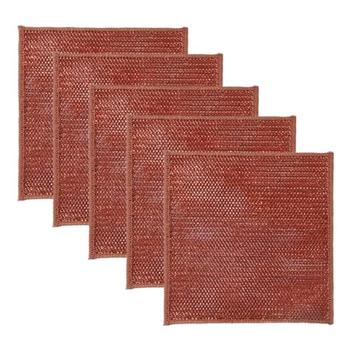 SHINROAD Mesh Webing Technology Dish Rag Langlebiges Geschirrtuch 5pcs Küche Rag Nass/Trocken verwenden Kupferdraht doppelseitig Geschirrspültuch Küchenreinigung Handtuch 5pcs von SHINROAD