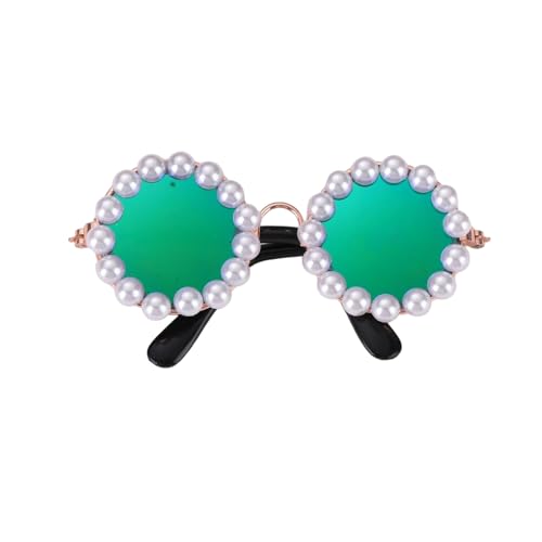 SHINROAD Mini Haustier Brille Sonnenbrille mit Kunstperlen Dekoration Künstlich Leicht Fotografie Zubehör für Kleine Katzen Hunde Festivals Grün SHINROAD Mini Haustier Brille Sonnenbrille mit Kunstperlen Dekoration Künstlich Leicht Fotografie Zubehör für Kleine Katzen Hunde Festivals Grün von SHINROAD