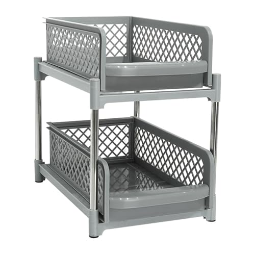 SHINROAD Pantry Organization Rack No Tools Assembly Storage Slide Under-Sink Organizer Doppelschicht Design großer Kapazität Easy Cabinet Grau M SHINROAD Pantry Organization Rack No Tools Assembly Storage Slide Under-Sink Organizer Doppelschicht Design großer Kapazität Easy Cabinet Grau M von SHINROAD