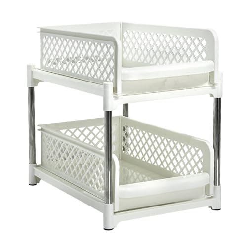 SHINROAD Pantry Organization Rack No Tools Assembly Storage Slide Under-Sink Organizer Doppelschicht Design großer Kapazität Easy Cabinet Weiß M SHINROAD Pantry Organization Rack No Tools Assembly Storage Slide Under-Sink Organizer Doppelschicht Design großer Kapazität Easy Cabinet Weiß M von SHINROAD