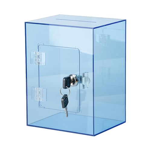 SHINROAD Sichere Piggy Bank Key Lock Money Box klares Acryl mit großer Kapazitätssparung für Kinder Erwachsene Öffnen transparente Einsparungen Jar Coin Bargeld Blau SHINROAD Sichere Piggy Bank Key Lock Money Box klares Acryl mit großer Kapazitätssparung für Kinder Erwachsene Öffnen transparente Einsparungen Jar Coin Bargeld Blau von SHINROAD