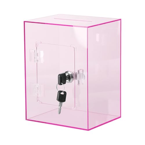 SHINROAD Sichere Piggy Bank Key Lock Money Box klares Acryl mit großer Kapazitätssparung für Kinder Erwachsene Öffnen transparente Einsparungen Jar Coin Bargeld Rosa SHINROAD Sichere Piggy Bank Key Lock Money Box klares Acryl mit großer Kapazitätssparung für Kinder Erwachsene Öffnen transparente Einsparungen Jar Coin Bargeld Rosa von SHINROAD