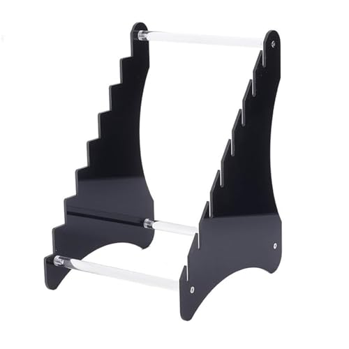 SHINROAD Tragbarer Cutter Organizer Clear Acrylständer Display -Besteckblockhalter für Arbeitsplatten organisieren einfache Installation Mehrzweckfrucht Schwarz S von SHINROAD