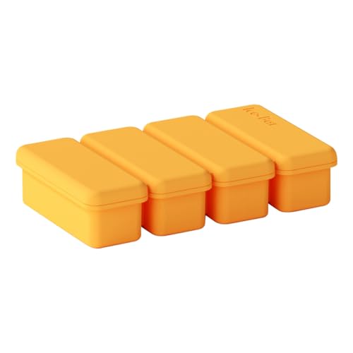 SHINROAD Unabhängige Fächer Eishersteller Silikon Gefrierschrank Lebensmittel Formen Würfelschale mit Deckel langsam schmelzend großer Schimmel für Ladensuppensauce Brühe Lebensmittelqualität Gelb SHINROAD Unabhängige Fächer Eishersteller Silikon Gefrierschrank Lebensmittel Formen Würfelschale mit Deckel langsam schmelzend großer Schimmel für Ladensuppensauce Brühe Lebensmittelqualität Gelb von SHINROAD