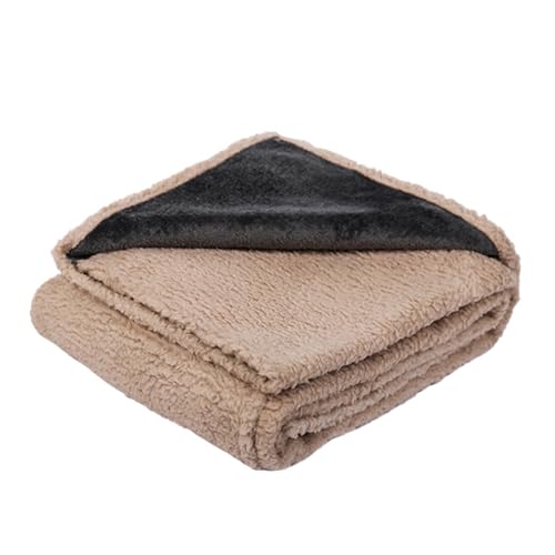 SHINROAD Wasserdichte Haustierdecke für Bettschutz, wendbar, Sofa, weiches Sherpa-Fleece, Möbelschutz, Abdeckung, Hunde, Katzen, auslaufsicher, multifunktional, ideal Khaki, M von SHINROAD