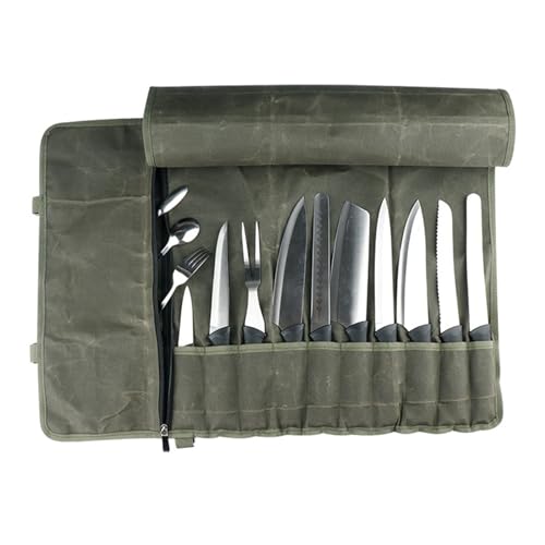 SHINROAD Werkzeugtasche aus gewachstem Segeltuch, Küchenutensilien-Aufbewahrung, wasserdicht, faltbar, mit mehreren Taschen, robuster Organizer für Grill, Kochutensilien, Armeegrün SHINROAD Werkzeugtasche aus gewachstem Segeltuch, Küchenutensilien-Aufbewahrung, wasserdicht, faltbar, mit mehreren Taschen, robuster Organizer für Grill, Kochutensilien, Armeegrün von SHINROAD