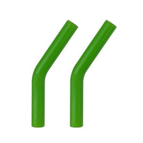Safe for Children Straws Reusable Drinking 2pcs Silicone Straw Tips Covers Metal Food-grade Protectors Flexible Temperature Green von SHINROAD