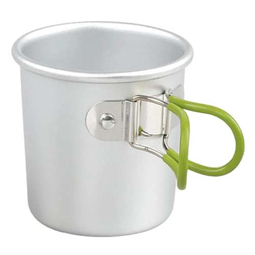 Tragbarer Picknickbecher, hochfestes Aluminium-Trinkgeschirr, 150 ml, Picknick-Wasserbecher, Aluminiumlegierung, Camping-Teetasse, hitzebeständig, bruchsicher, Reisebecher, Grün Tragbarer Picknickbecher, hochfestes Aluminium-Trinkgeschirr, 150 ml, Picknick-Wasserbecher, Aluminiumlegierung, Camping-Teetasse, hitzebeständig, bruchsicher, Reisebecher, Grün von SHINROAD