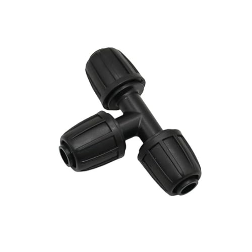 SHIOFRCN 1 Stück 1/2 Zoll Gartenschlauch-T-Stück Wasserverteiler mit Kontermutter T-Typ-Anschluss 16 mm Schlauch-T-Stück Barb-Anschluss von SHIOFRCN