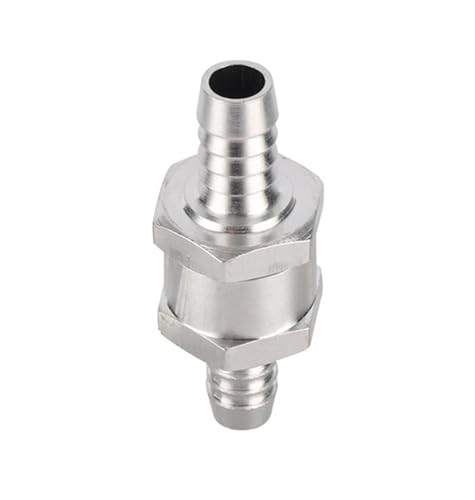 SHIOFRCN 1 Stück Barb One Way 6/8/10/12 mm 4 Größenventile Aluminiumlegierung Kraftstoffrückschlag-Rückschlagventil One Way Fit Vergaser(8mm) von SHIOFRCN