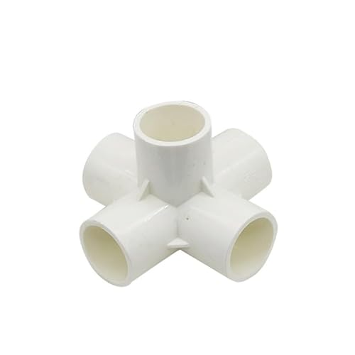 SHIOFRCN 1 Stück Garten-Innendurchmesser 32 mm stereoskopischer PVC-Wasserrohrverbinder 3D-T-Stück 4-Wege-5-Wege-Rohradapter mit gleichem Anschluss Tankentwässerungsanschluss(5-Way White) von SHIOFRCN