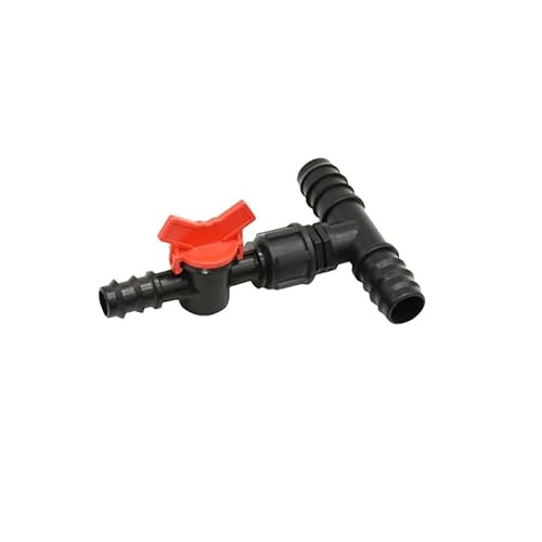 SHIOFRCN 1 Stück Gartenschlauch 25 mm bis 20 mm bis 16 mm T-Barb Wasserverteiler mit Ventil-Reduzier-T-Stück 3-Wege-Anschluss(25mm to 16mm) von SHIOFRCN