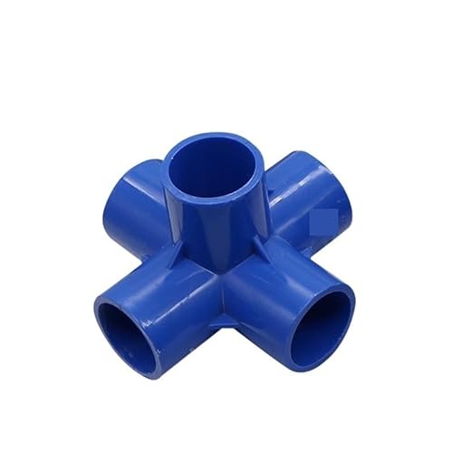 SHIOFRCN 1 Stück Innendurchmesser 20 mm 3-Wege/4-Wege/5-Wege Dreidimensionaler PVC-Anschluss Wasserversorgungsrohrverschraubungen Gleiche Anschlüsse Kunststoffverbindung(Blue-02) von SHIOFRCN