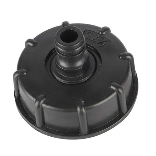 SHIOFRCN 1PC langlebige IBC-Tankarmaturen S60X6 Grobgewindekappe 60mm Innengewinde auf 1/2", 3/4" AußengewindeAdapteranschluss(A) von SHIOFRCN