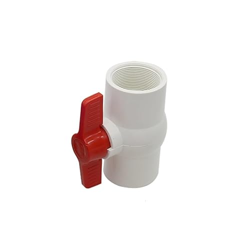 SHIOFRCN 1pc 1/2 "3/4" 1 "Innengewinde PVC Ball Ventil Garten Fugen Anschlüsse Bewässerung Aquarium Tank Rohr Schalter Armaturen(White,1 inch) von SHIOFRCN