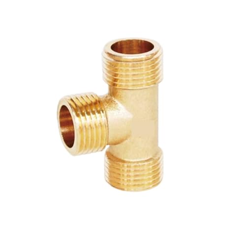 SHIOFRCN 1pc 1/8 "1/4" 3/8 "1/2" 3/4 "1" BSP Außengewinde T Typ 3 Weg Messing Rohr Fitting Adapter Koppler Stecker for Wasser(1/8") von SHIOFRCN
