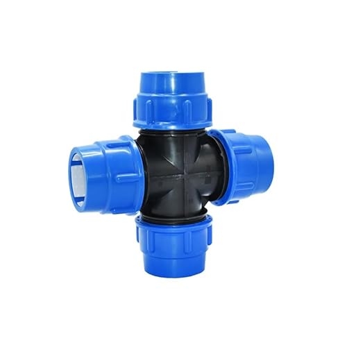 SHIOFRCN 1pc 20/25/32/40/50/63mm Pe Rohr Kreuz Stecker 4-Weg Kunststoff Wasser Rohr Wasser Splitter 1/2 3/4 1 1,5 2 Zoll Pipeline Koppler(25MM) von SHIOFRCN