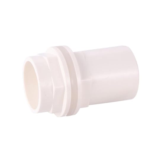SHIOFRCN 1pc 20/25/32/40/50mm Innen Durchmesser Weiß PVC Gerade Rohr Anschluss Bewässerung Wasser Tank Aquarium Einlass Auslass Entwässerung Gelenke(Inner Diameter 40mm) von SHIOFRCN