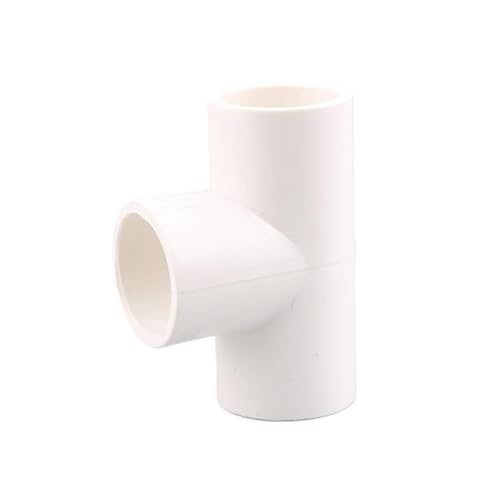 SHIOFRCN 1pc 20 25 32 40 50mm PVC Rohr T-anschluss Garten Bewässerung 3 Weg Verbindungen Rohr T Adapter Wasser Rohr Armaturen(White,I.D 50mm) von SHIOFRCN