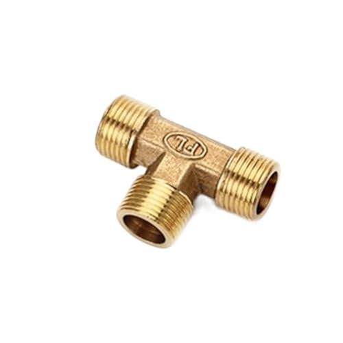 SHIOFRCN 1pc Kupfer 1/8 "1/4" 3/8 "1/2" 3/4 "1" BSP Außengewinde T Typ 3 Weg Messing Rohr Fitting Adapter Koppler Stecker for Wasser(3/4") von SHIOFRCN