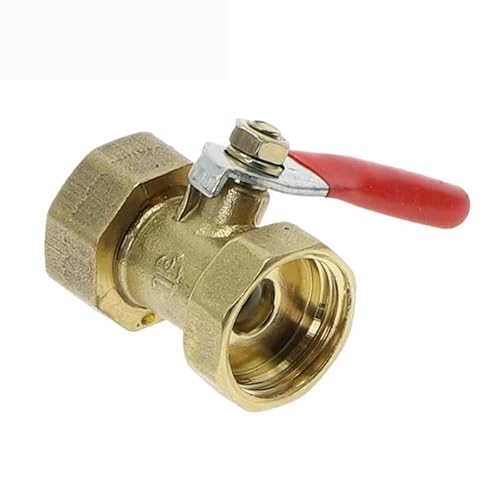 SHIOFRCN 1pc Messing Kugelhahn 1/8" 1/4'' 3/8'' 1/2'' Innengewinde Kugelhahn Messing Verbinder Gemeinsame Kupfer Rohr Fitting Koppler Adapter(3/8") von SHIOFRCN