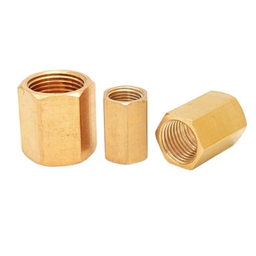 SHIOFRCN 1pc Messing Kupfer Schlauch Rohr Fitting Hex Kupplung Koppler Schnelle Connetor Innengewinde 1/8" 1/4" 3/8" 1/2" 3/4" 1" BSP(1/4") von SHIOFRCN