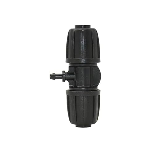 SHIOFRCN 2 Stück Gartenschlauch-Reduzier-T-Stück Wasserverteiler 16 mm auf 4/7 T-Stück Barb-Anschluss Kontermutter 3-Wege-Anschluss von SHIOFRCN