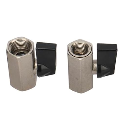 SHIOFRCN 2 stücke Garten 1/8 "1/4" 3/8 "1/2" Innengewinde Mini Messing Kugelhahn BSP Gewinde Luft Kompressor Schalter Wasser Abgeschaltet Schalter(Silver-03) von SHIOFRCN