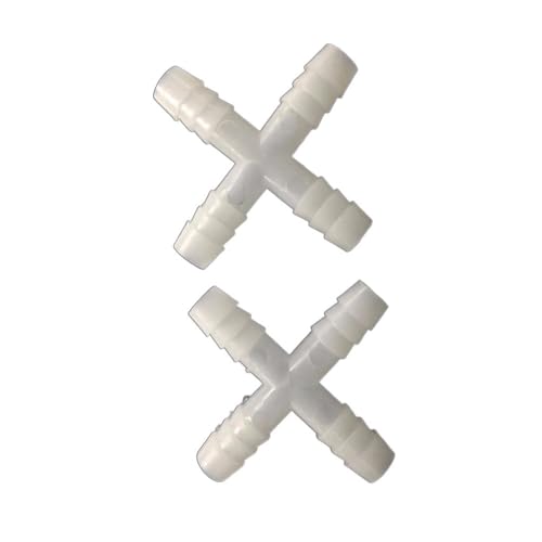 SHIOFRCN 20 stücke 8mm 4 Weg Kreuz Barb T-anschluss Wasser Splitter Bewässerung Fitting for Garten Schlauch Garten Bewässerung System Gewächshaus von SHIOFRCN