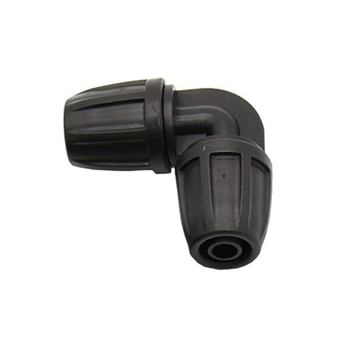 SHIOFRCN 30 Stück Bewässerungs-3/8-Schlauch-Winkelstück, 90-Grad-Verriegelungswinkel, 8/11 Schlauch-Reparatur-Adapter, Bewässerungssystem-Armaturen von SHIOFRCN