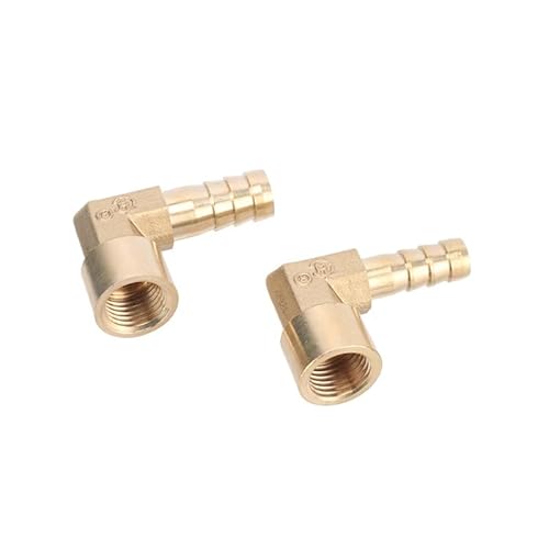 SHIOFRCN 3Pcs Garten Werkzeug Ausrüstung 90 Grad Messing Ellenbogen 8mm 10mm Widerhaken Zu 1/4 "BSP Innengewinde Wasser Kraftstoff Kupfer Anschluss Adapter(8mm) von SHIOFRCN