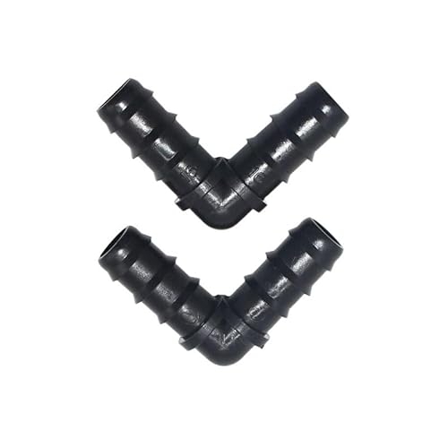 SHIOFRCN 50 Stück Gartenschlauch 16 mm Ellenbogen-Schlauchverbinder Knie 90 Grad Ellenbogenschlauch-Reparatur-Verbindungsadapter Bewässerungssystem-Armaturen von SHIOFRCN