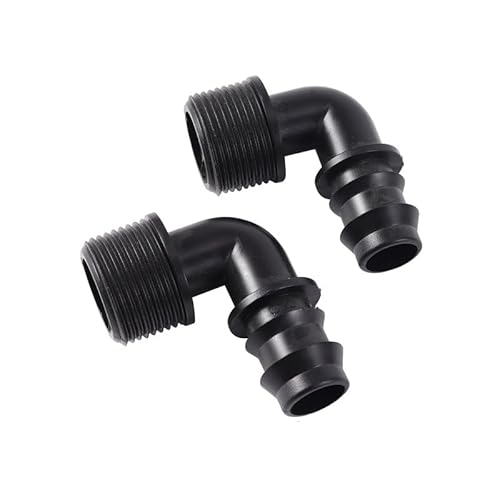SHIOFRCN 5Pcs 1/2 "3/4" Außengewinde Winkel Anschlüsse DN16 DN20 Rohr Fitting Bewässerung Sanitär Rohr Joint Schlauch Adapter(DN16-1/2 inch) von SHIOFRCN