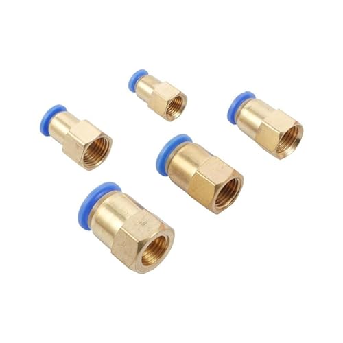 SHIOFRCN 5Pcs Schlauch 4MM 6MM 8MM 10MM 12MM Pneumatische Anschluss Armaturen 1/4'' Innengewinde Push in Fitting for Luft Rohr Joint(8mm-1/4 inch) von SHIOFRCN