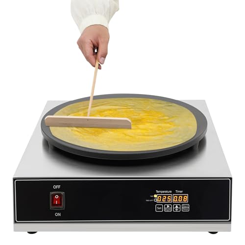 Crêpes Maker Crepes-Eisen für Crepes, Pancakes, Galettes & Burritos, Taccos 2800W antihaftbeschichtete Platte Pfannkuchen Maker Ø 40 cm Crêpes Maker Crepes-Eisen für Crepes, Pancakes, Galettes & Burritos, Taccos 2800W antihaftbeschichtete Platte Pfannkuchen Maker Ø 40 cm von SHIOUCY