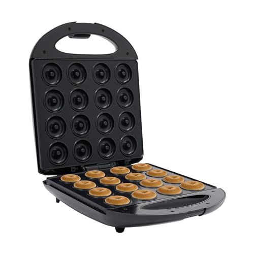 Donut Maschine 1400W Donutmaker Donuts Backform antihaftbeschichtet 16 Donut-Löcher für den Einsatz in Privathaushalten Bäckereien Konditoreien von SHIOUCY