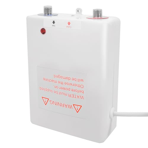 Durchlauferhitzer ABS 6050W 30~55 ° C 220V Mini Elektronischer Warmwasserbereiter mit Konstante Temperaturfunktion für Wohnungen Villen Hotels Pensionen Restaurants etc Weiß von SHIOUCY