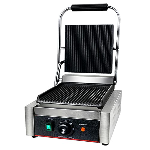 Profi 1800W Elektro Grillplatte Single Bräter Kochplatte Kontaktgrill Grill Toaster 0 to 300℃. von SHIOUCY