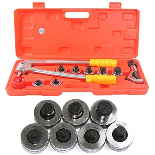 Rohrexpander Aufweitzange Rohraufweiter Set mit Rohrabschneider inkl. 7 Aufweitköpfe Rohraufweiter Aufweitzange Rohrexpander Rohrausweiter Sanitär von SHIOUCY