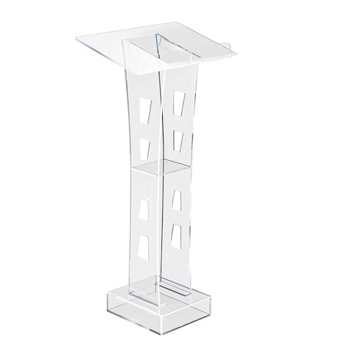 SHIOUCY Acryl Podium Rednerpult Max. Tragfähigkeit (pro Stück) 5kg Verdickt Acryl Arbeitsplatte für Moderne Klassenzimmer Musik Konzert Hochzeit von SHIOUCY