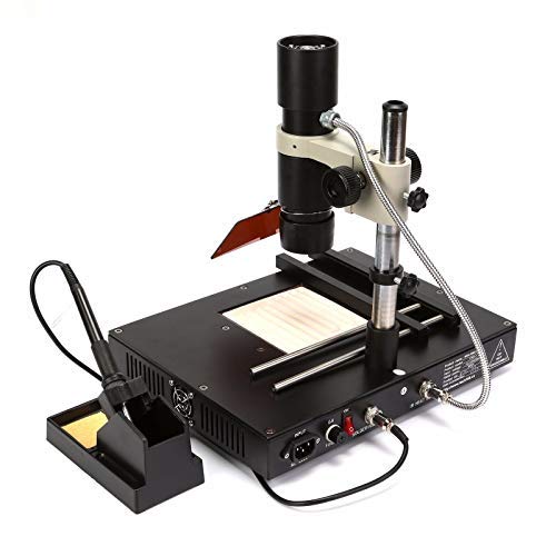 T862++ Lötstation Infrarot-Überarbeitungsstation Premium-Lötstationen SMD IRDA Schweißgerät 800W Lötset Ideal für Schule Labor Hobbylöten Rework Solder Soldering Station Entlötstation von SHIOUCY