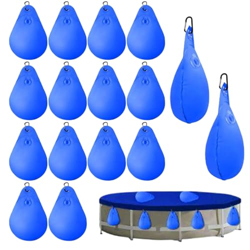 SHITOOMFE 16pcs Poolabdeckung Wasserbeutel mit Loch, durchlaufdes Dickes PVC -Pool -Abdeckgewichte, Frostschutz SHITOOMFE 16pcs Poolabdeckung Wasserbeutel mit Loch, durchlaufdes Dickes PVC -Pool -Abdeckgewichte, Frostschutz von SHITOOMFE