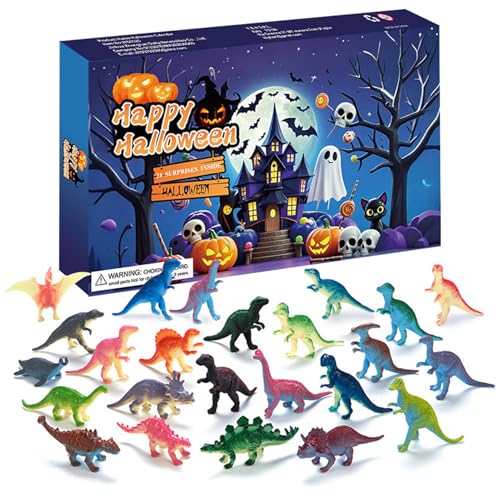 Adventskalender 2025, Halloween -Adventskalender 2025 24 Tage Halloween Countdown mit Dinosaurierspielzeugfiguren für Kindermädchen Teenager Party Gunstangebot Adventskalender 2025, Halloween -Adventskalender 2025 24 Tage Halloween Countdown mit Dinosaurierspielzeugfiguren für Kindermädchen Teenager Party Gunstangebot von SHITOOMFE