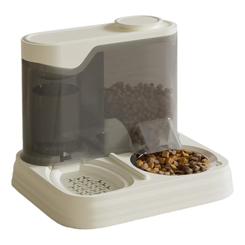 Automatischer Katzenfutter- und Wasser-, Katzenfutter- und Wasserspender, 11 x 9 x 9 Zoll filterbares Automatik mit Trockenmittelfall, sichere Vorräte mit großer Kapazität für Heimathause von SHITOOMFE
