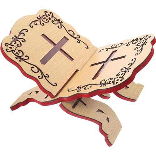 Bibelstand, Gebetsbuchhalter 13x9.1 '' Koranhalter Holzklapper Bibelstand Heiliges Buch für Tischkapelle, Koran, Koran von SHITOOMFE