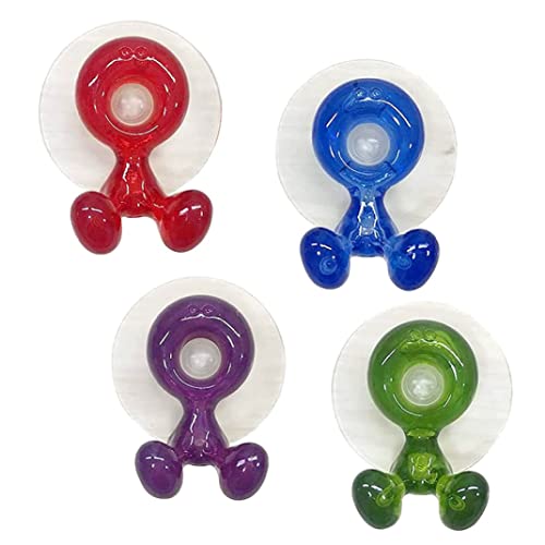 Cartoon Zahnbürstenhalter mit Saugnapfbecher niedlicher Zahnpinsel Griff Wandhaken für Badezimmer 4pcs Cartoon Zahnbürste Halter von SHITOOMFE