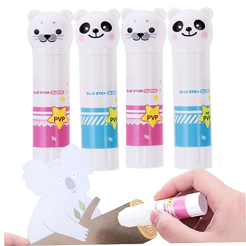 Klebsstock 4pcs süße Cartoon Plastikkleberstift für Kinder 9 Gramm Starke Gluesticks Kinder Briefpapier für Büroschulen, Stöcke für Klebsstock 4pcs süße Cartoon Plastikkleberstift für Kinder 9 Gramm Starke Gluesticks Kinder Briefpapier für Büroschulen, Stöcke für von SHITOOMFE