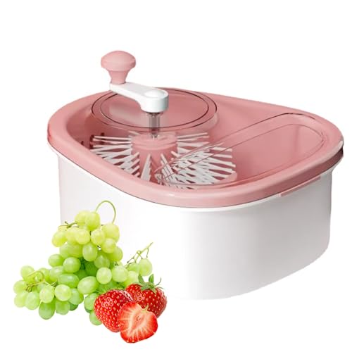 Obst Unterlegscheibe Obst und Gemüsewaschmaschine mit Abflusskorb mit vollseitiger Spin -Peelbruste Küche Gadgets Salatutensilien von SHITOOMFE