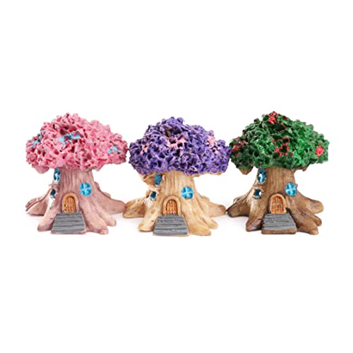 SHITOOMFE 3pcs Miniaturbaumhaus Fairy Garden Kit Mikro Landschaft Ornament Fairy Garden Pflanzer für DIY Decor von SHITOOMFE