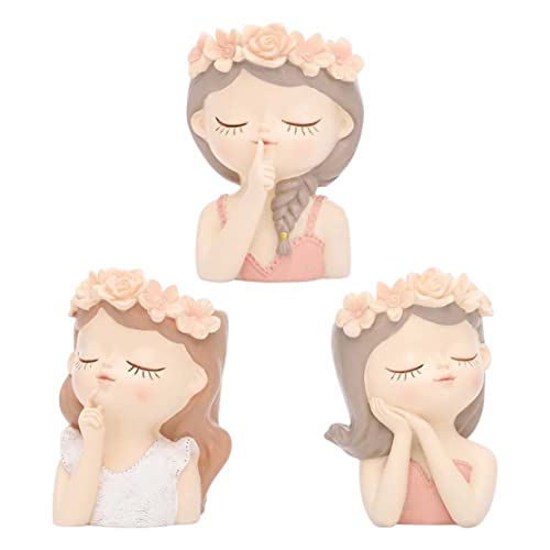 SHITOOMFE 3pcs Sukkulente Töpfe Kleiner Märchenkopf Pflanzer süßes saftiges Mädchen Töpfe Mädchen Gesicht Blumentopf Harz Kaktus Pflanzer mit Entwässerungsdekoration, mit Drainage SHITOOMFE 3pcs Sukkulente Töpfe Kleiner Märchenkopf Pflanzer süßes saftiges Mädchen Töpfe Mädchen Gesicht Blumentopf Harz Kaktus Pflanzer mit Entwässerungsdekoration, mit Drainage von SHITOOMFE